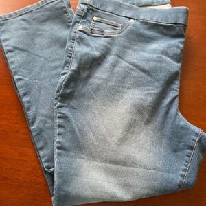 Kim Rogers Blue Ankle Pants with Soft Faded Finish